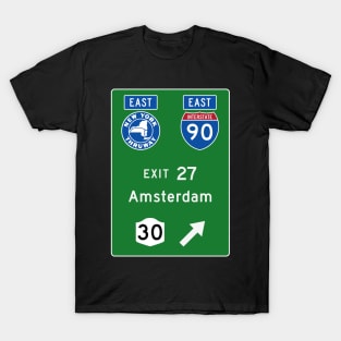 New York Thruway Eastbound Exit 27: Amsterdam NY Route 30 T-Shirt